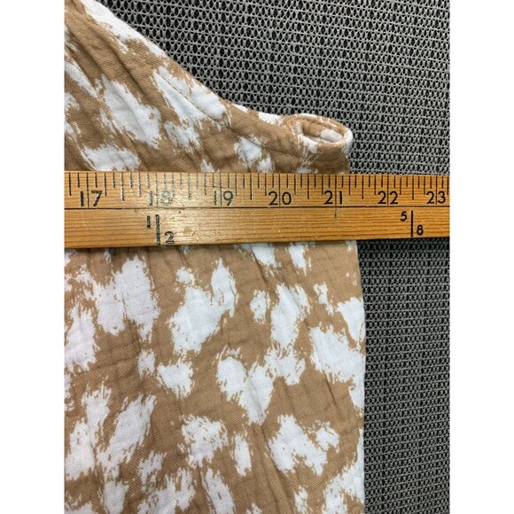 Joyspun Women's Plus Size 3X Tan & White Gauze Top Adjustable Straps - Picture 7 of 8